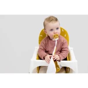 Ikea Antilop Inlegkussen - Okergeel met Witte Veertjes