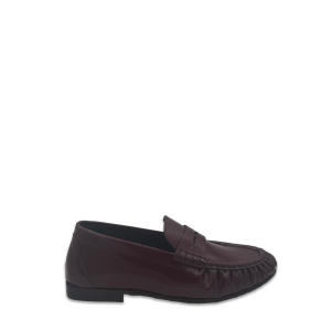 Posa Penny Loafer Wrinkle Loafers Bordeaux